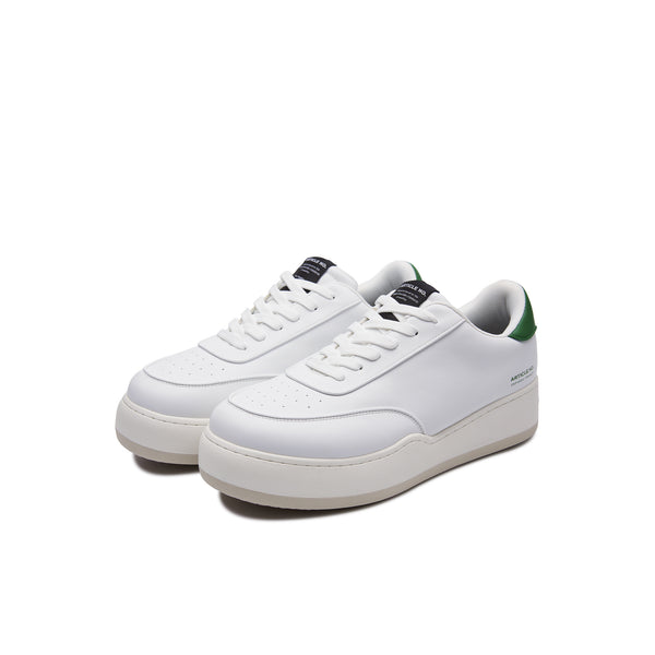 ARTICLE NO. 051X-TR002-23 WHITE/GREEN PLEATHER BURGER TRAINER
