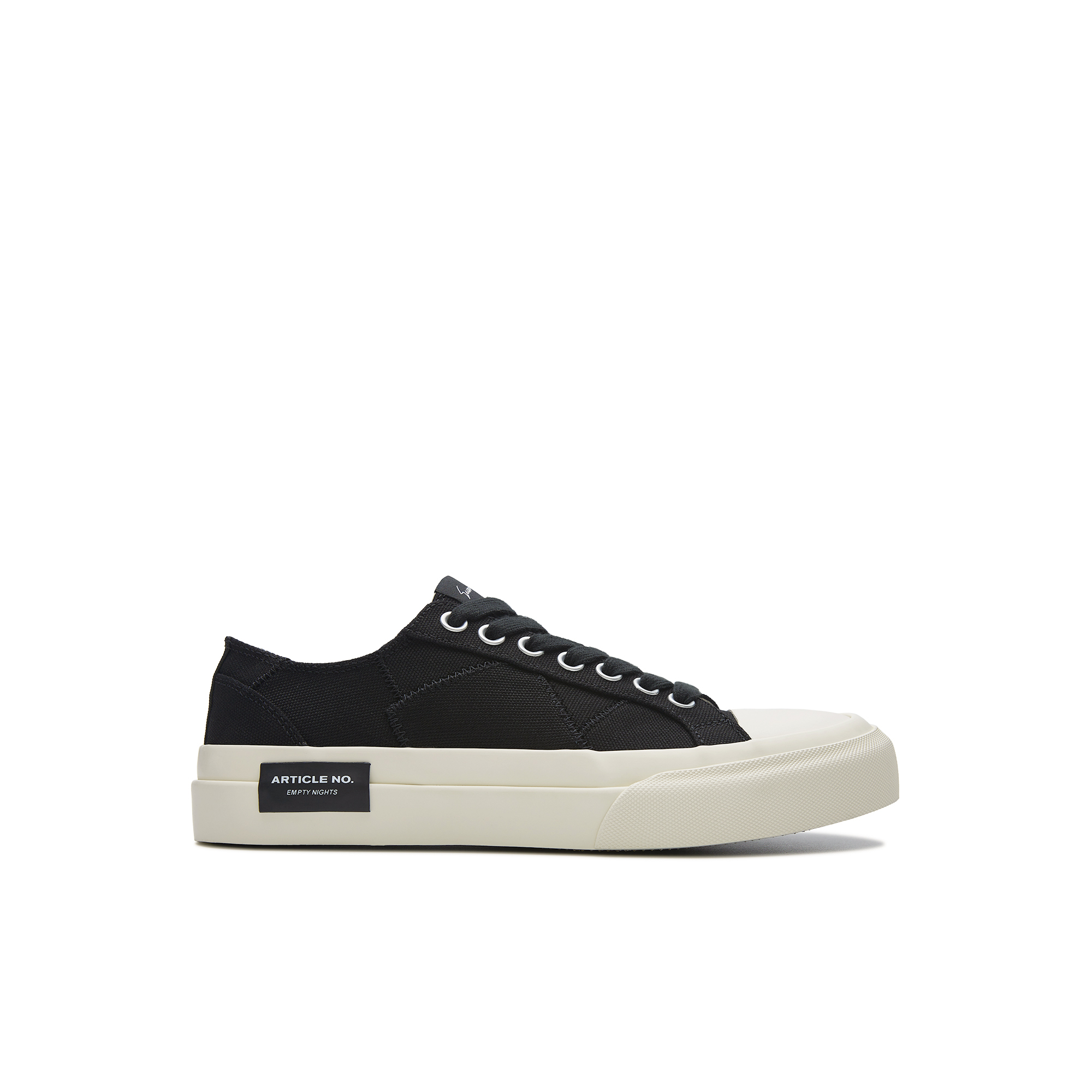 ARTICLE NO. X SECOND/LAYER 1007-06-02 BLACK LOW-TOP VULCANIZED