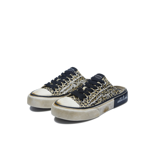 ARTICLE NO. 1012-1011D-23 DIRTY CHEETAH DIRTY CANVAS SLIP-ON MULE