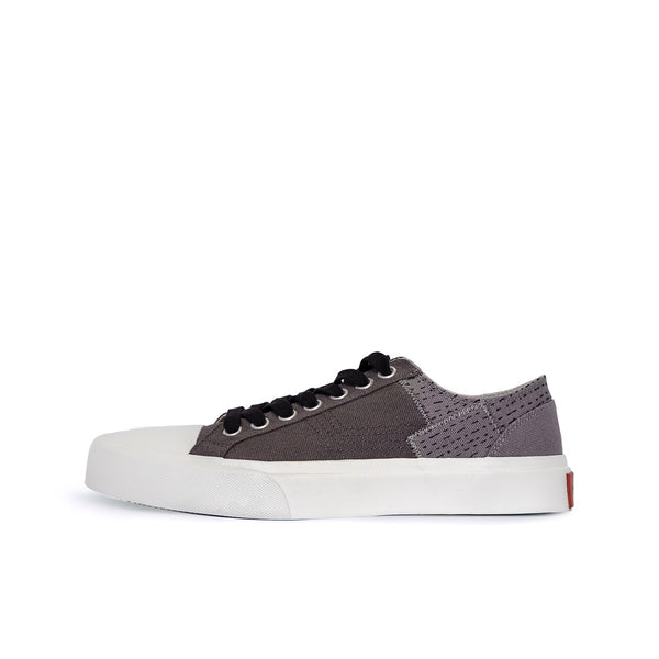 ARTICLE NO. 1007-1011M-23 GREY PATCHWORK LOW-TOP VULCANIZED