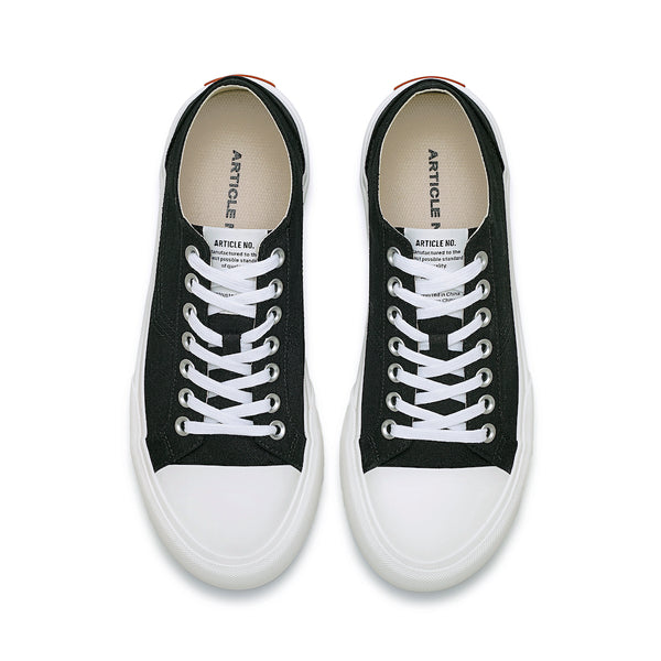 ARTICLE NO. 1007-1182 BLACK CLASSIC LOW-TOP VULCANIZED