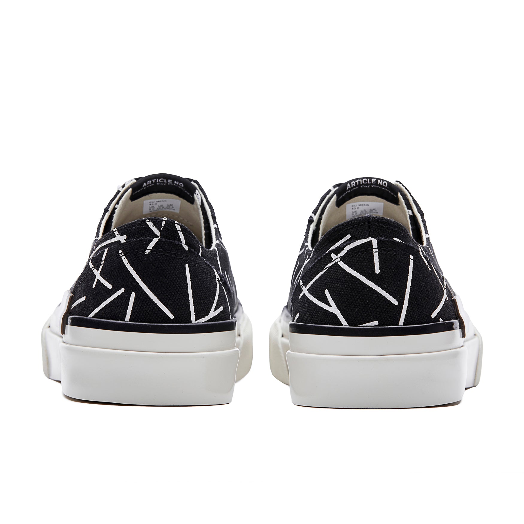 ARTICLE NO. 1007-S3003 BLACK LINE PRINT LOW-TOP VULCANIZED