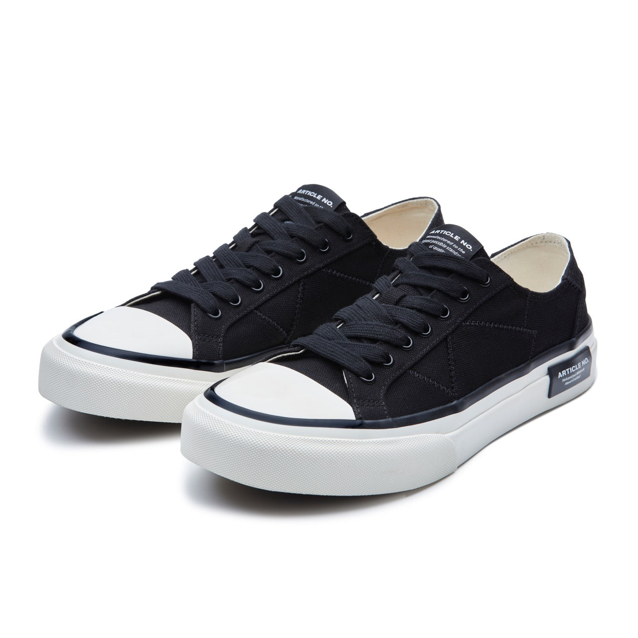 ARTICLE NO. 1007-S5007 BLACK PATCHWORK LOW-TOP VULCANIZED