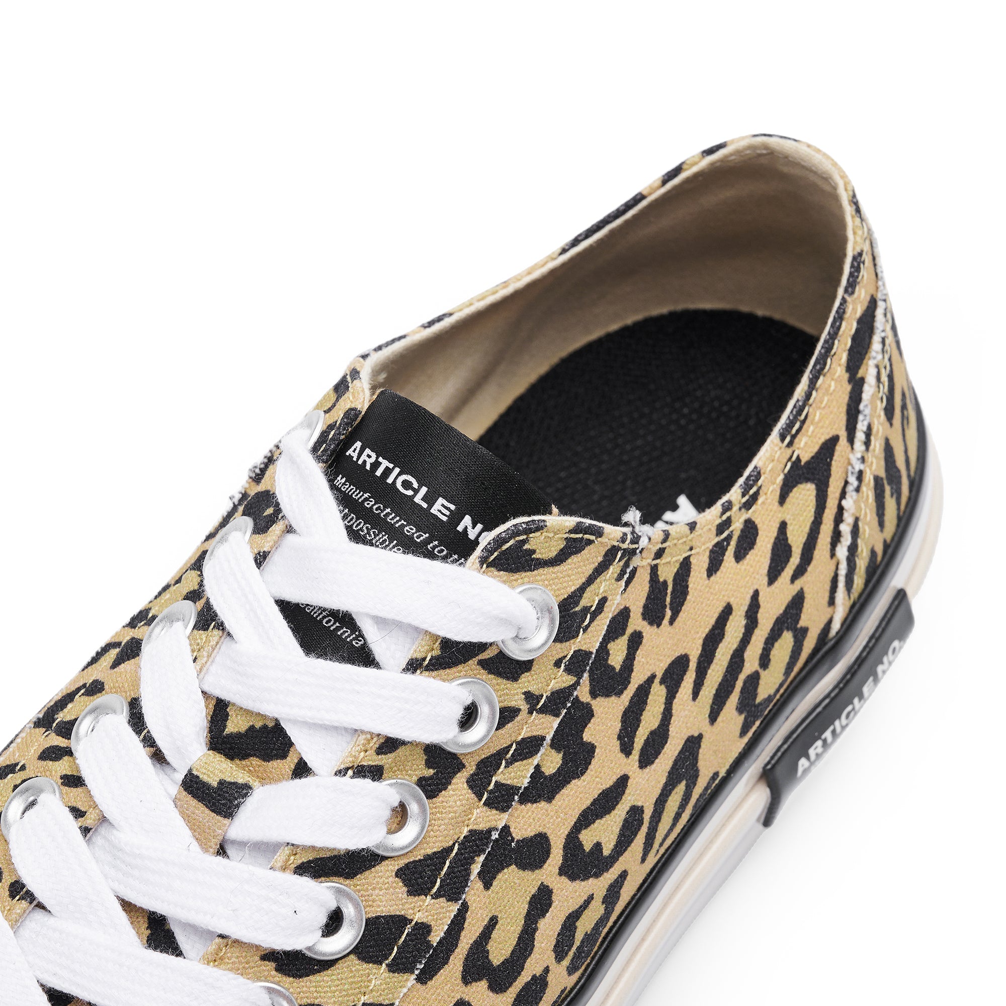 ARTICLE NO. 1007-S8010 YELLOW LEOPARD LOW-TOP VULCANIZED
