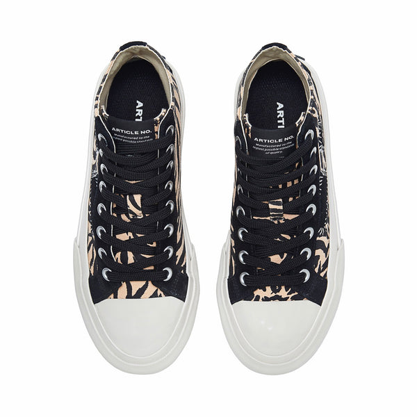 ARTICLE NO. 1008-07 ANIMAL PRINT PATCHWORK HIGH-TOP VULCANIZED