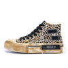 ARTICLE NO. 1008-1004D-23 DIRTY YELLOW LEOPARD PATCHWORK HIGH-TOP VULCANIZED