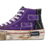 ARTICLE NO. 1008-1005D-23 DIRTY PURPLE PATCHWORK HIGH-TOP VULCANIZED
