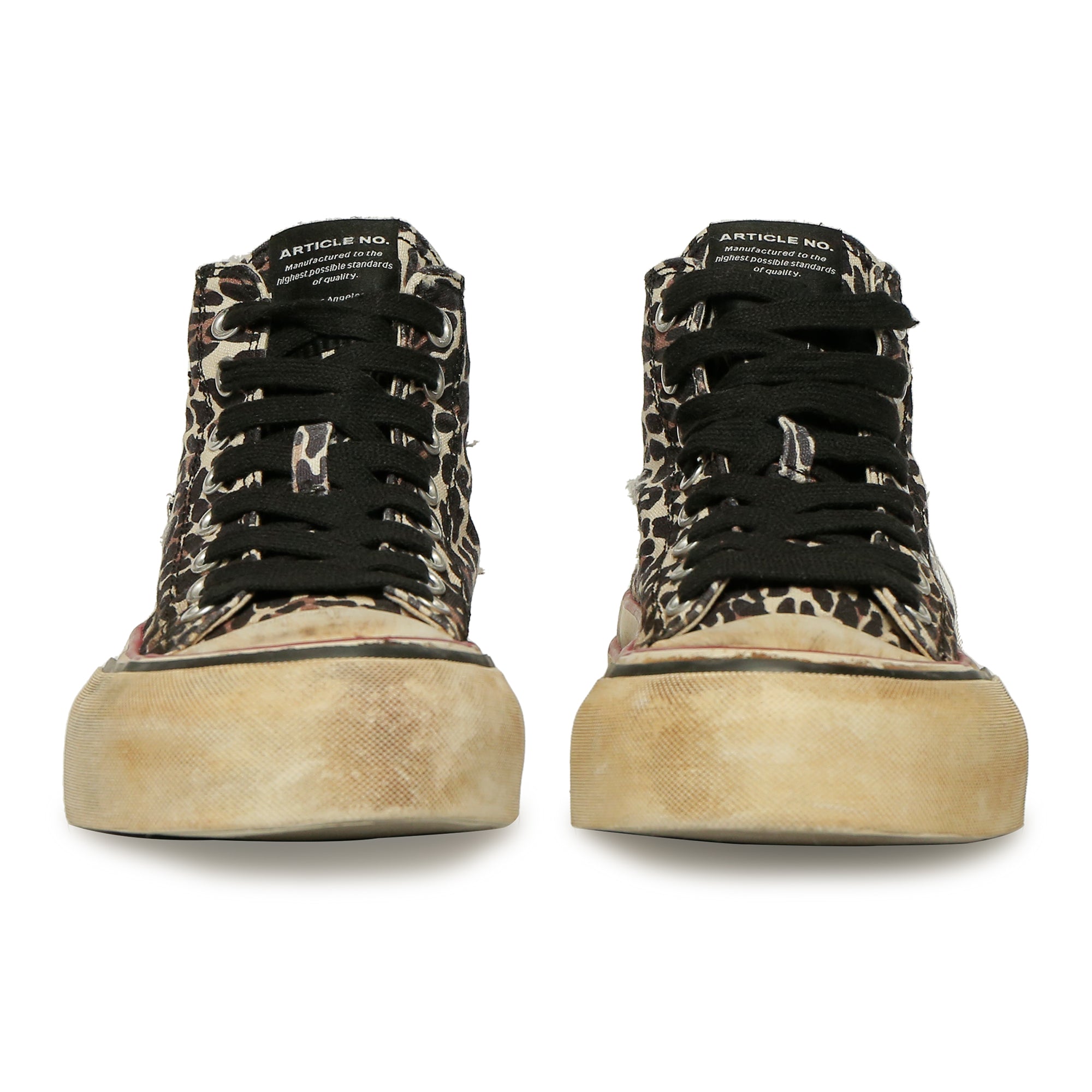 ARTICLE NO. 1008-1006D-23 DIRTY CLASSIC LEOPARD PATCHWORK HIGH-TOP VULCANIZED