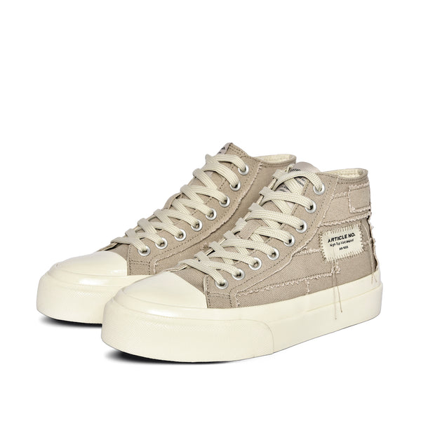 ARTICLE NO. 1008-T2-01 KAKHI PATCHWORK HIGH-TOP VULCANIZED