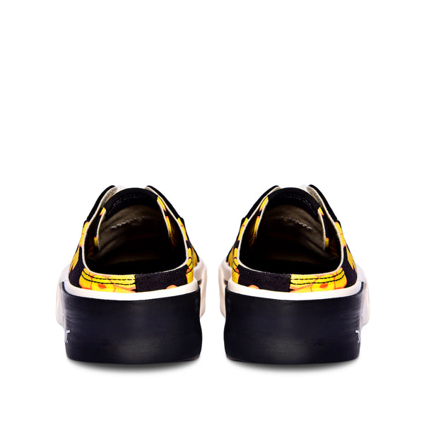 ARTICLE NO. 1012-M-03 FLORAL YELLOW MULE SLIP-ON VULCANIZED